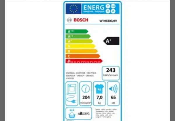 "BOSCH WTH83002BY", Toplotna Pumpa, 7 kg, garancija 5 godina, cekovima na 6 rata , besplatan prevoz - Image 5