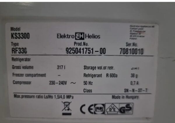 "Elektro Helios",  polovni frizider 317l, garancija 6 meseci, prevoz ukljucen u cenu - Image 4