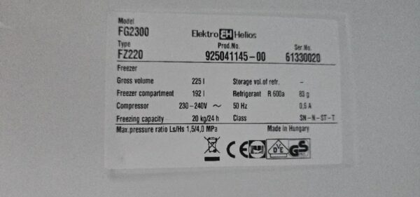 "ElektroHelios", polovni zamrzivac, 225l, 155cm, garancija 6 meseci, prevoz ukljucen u cenu - Image 3