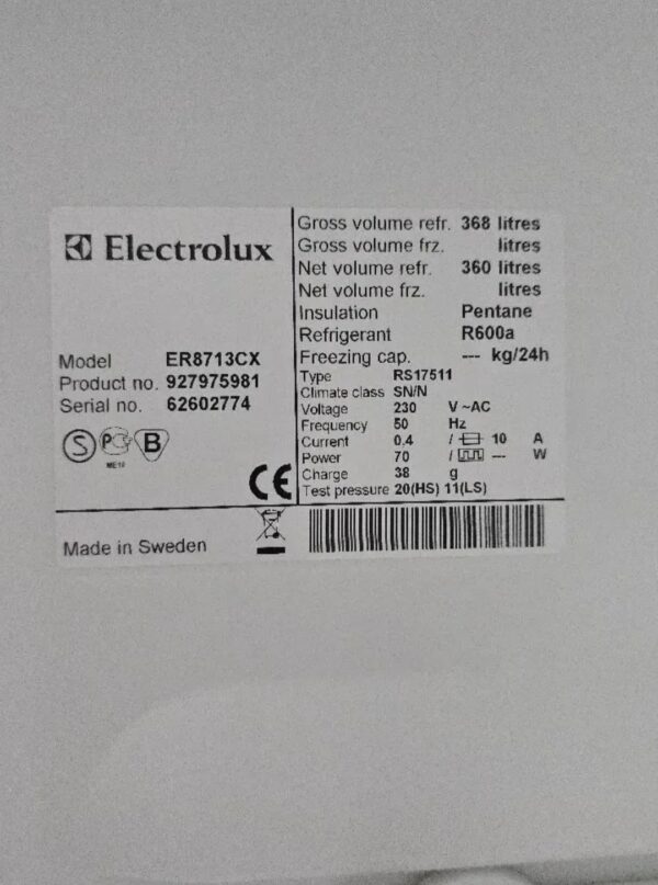 "Electrolux", polovan INOX frizider, 368l, garancija 6 meseci, prevoz ukljucen u cenu - Image 4