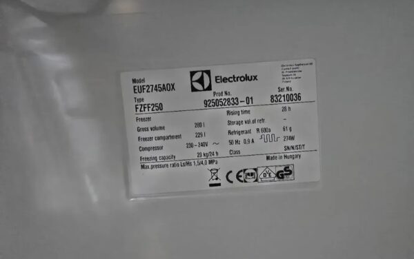 "Electrolux", inox polovni zamrzivac, 280l, garancija 6 meseci, prevoz ukljucen u cenu - Image 3