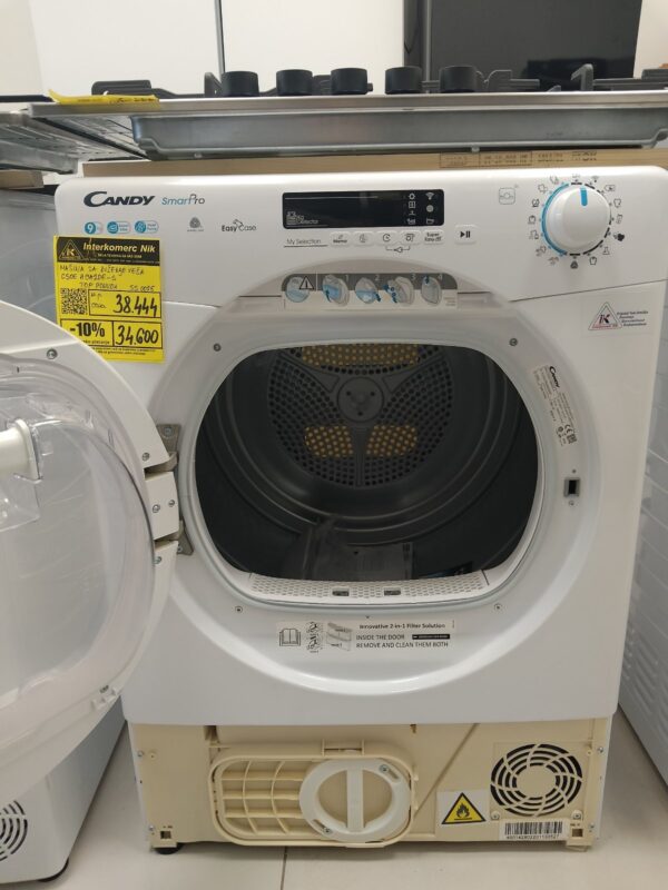 Nova masina za susenje vesa sa estetskim ostecenjima "Candy CSOE H9A2DE-S ss0025", 9kg, Toplotna Pumpa, Wi-Fi, A++, garancija 25 meseci, prevoz ukljucen u cenu - Image 7