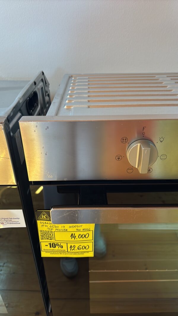 Nova ugradna rerna " Indesit", sa estetskim ostecenjima, turbo rerna, Inox, garancija 25 meseci - Image 2