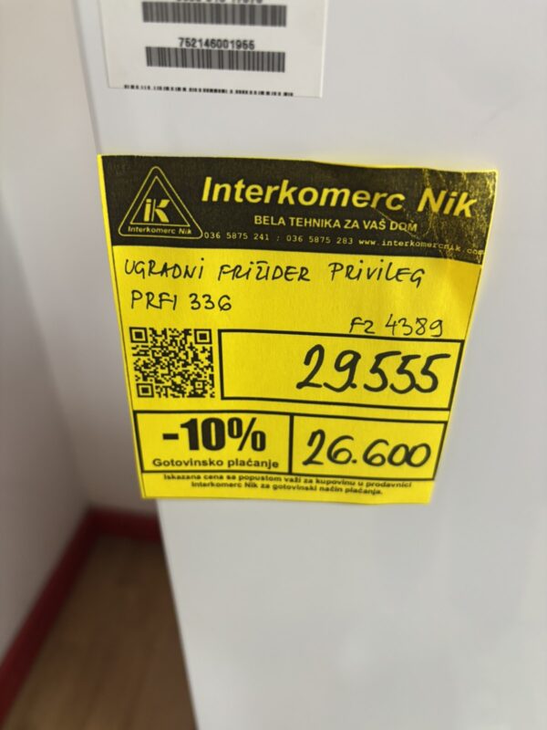 Nov ugradni frižider "Privileg", sa estetskim oštećenjima, 215L, A+, 122 cm, garancija 25 meseci, prevoz uključen u cenu. - Image 12