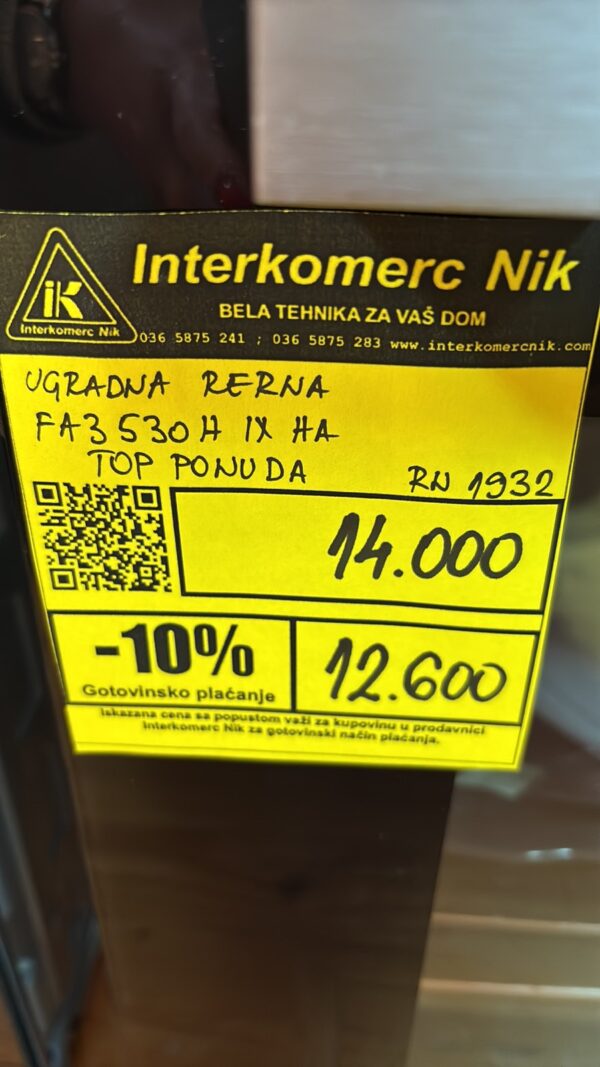 Nova ugradna rerna " Indesit", sa estetskim ostecenjima, turbo, garancija 25 meseci - Image 3