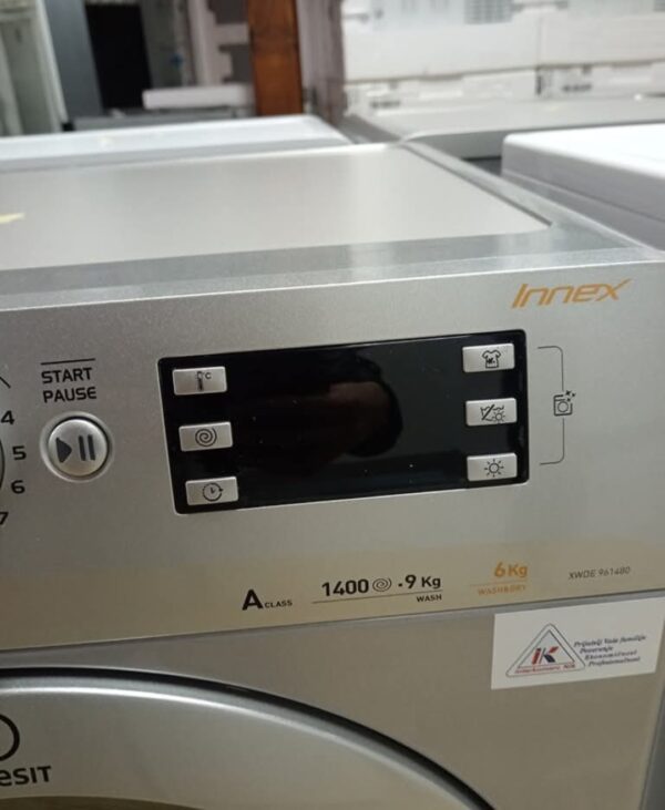Nova kombinovana masina " Indesit", 9kg pere/ 6kg susi, 1400rpm, A klasa, siva, garancija 25 meseci, prevoz ukljucen u cenu - Image 5