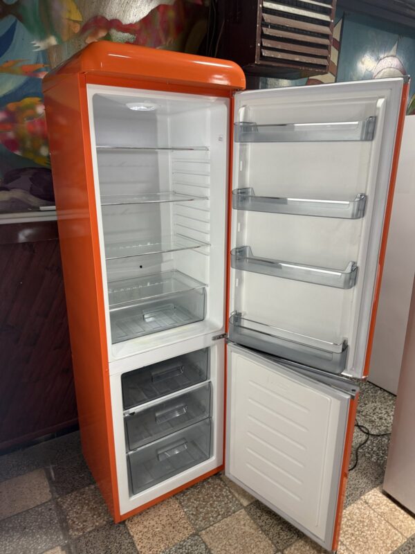 "SCHAUBLORENZ", GERMANY, polovan Orange Retro kombinovani frižider, 188 cm, prevoz ukljucen u cenu - Image 7