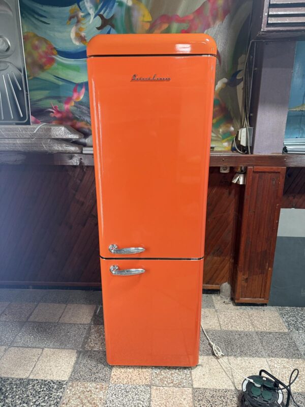 "SCHAUBLORENZ", GERMANY, polovan Orange Retro kombinovani frižider, 188 cm, prevoz ukljucen u cenu