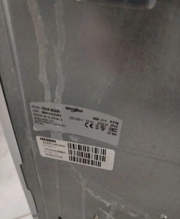 "Whirlpool", polovna ves masina sa punjenjem odozgo, 6 kg, 1200rpm, A+++, 6 meseci garancija, prevoz ukljucen u cenu - Image 6
