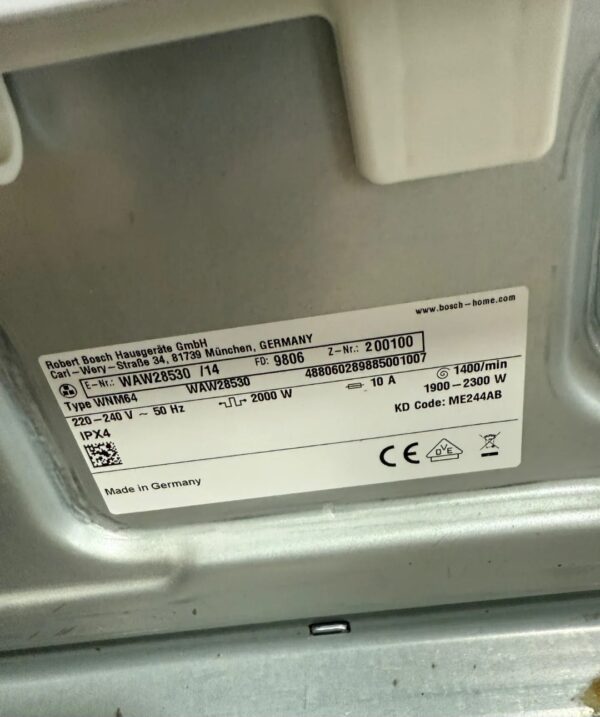 "BOSCH", GERMANY, Serie 8, odlična, 9kg , 1400obrtaja, prevoz ukljucen u cenu - Image 3