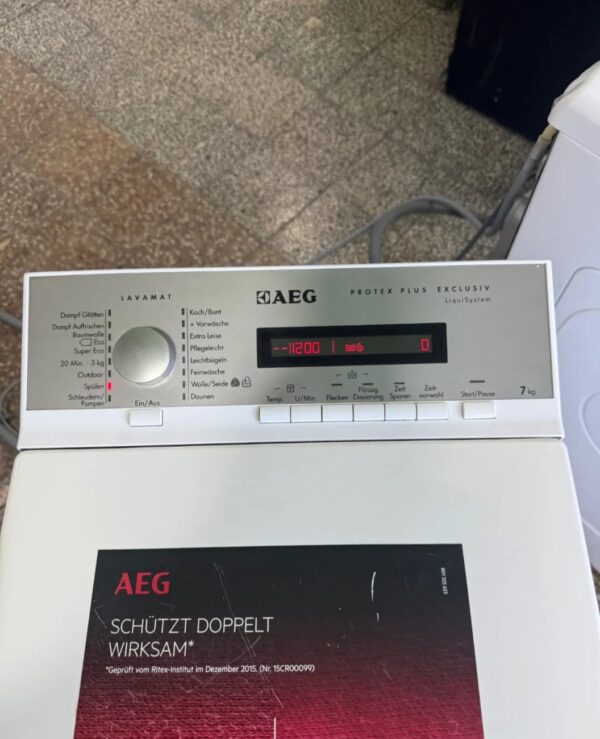 "AEG", GERMANY,Polovna ves masina, Top Load punjenje, 7kg ,1200obrtaja, prevoz ukljucen u cenu - Image 5
