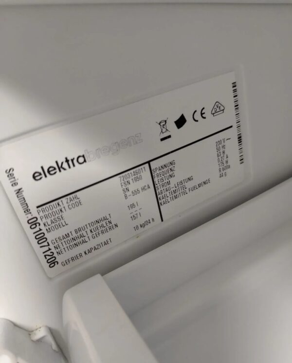 "Elektrabregenz", polovan zamrzivac, 157l, 146 cm, garancija 6 meseci, prevoz ukljucen u cenu - Image 3