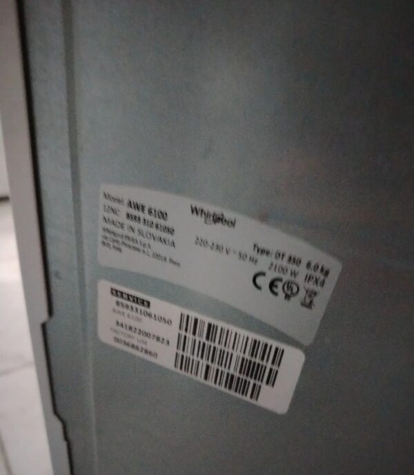 "Whirlpool", dubeca ves masina, 6kg, 1000rpm, A++, garancija 6 meseci, prevoz ukljucen u cenu - Image 3