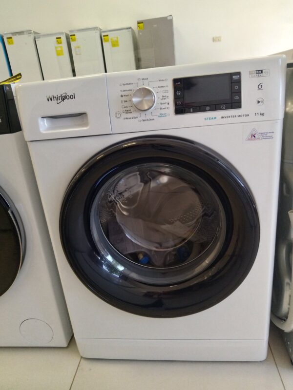 "Whirlpool", nova ves masina sa estetskim ostecenjima, 11 kg, 1400 rpm, A klasa, Inverter, garancija 25 meseci, obezbedjeni rezervni delovi 7 godina i mogucnost servisiranja i posle isteka garancije