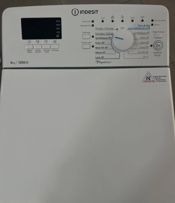 "Indesit", nova ves masina sa punjenjem odozgo, 6 kg, 1200 rpm, garancija 6 meseci, prevoz ukljucen u cenu - Image 2