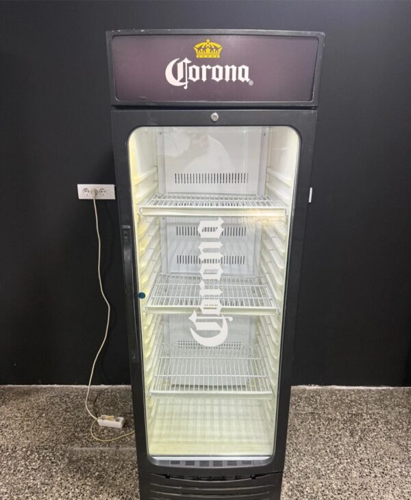 "CORONA - CERVEZA", Germany, polovna rashladna staklena vitrina, 182 cm, 300 litara - Image 2