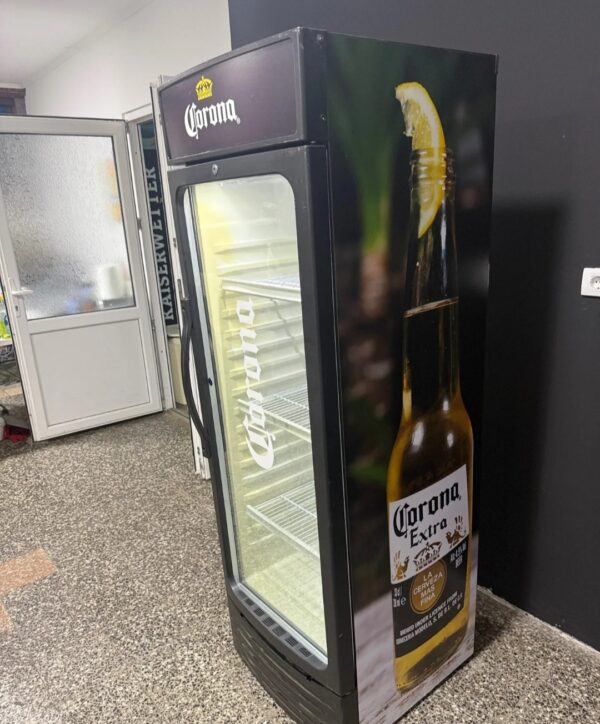 "CORONA - CERVEZA", Germany, polovna rashladna staklena vitrina, 182 cm, 300 litara - Image 7