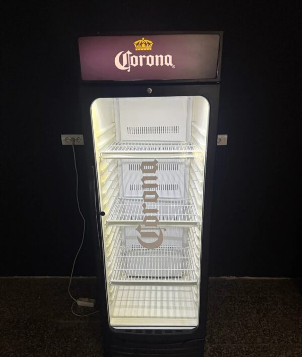 "CORONA - CERVEZA", Germany, polovna rashladna staklena vitrina, 182 cm, 300 litara - Image 5