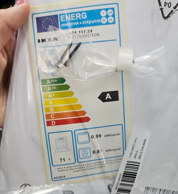 "IKEA" ugradna rerna, 71 L, ventilatorsko pečenje, 5 nivoa, A klasa, sigurnosna brava za decu. Garancija 25 meseci. Prevoz uključen u cenu. - Slika 3