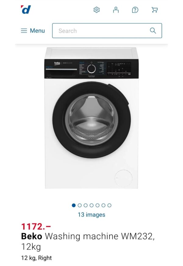 "Beko",  masina za ves, 12kg , NOVA, Swiss, Inverter, A+++, 1400 rpm, garancija 6 meseci, moguc prevoz - Slika 7