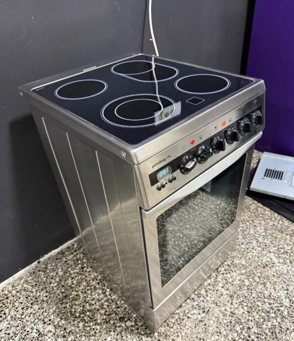 "PRIVILEG", GERMANY, inox polovan šporet, 50 cm, ravna ploča, Turbo,  monofazni, klizači u rerni, prevoz ukljucen u cenu - Slika 2