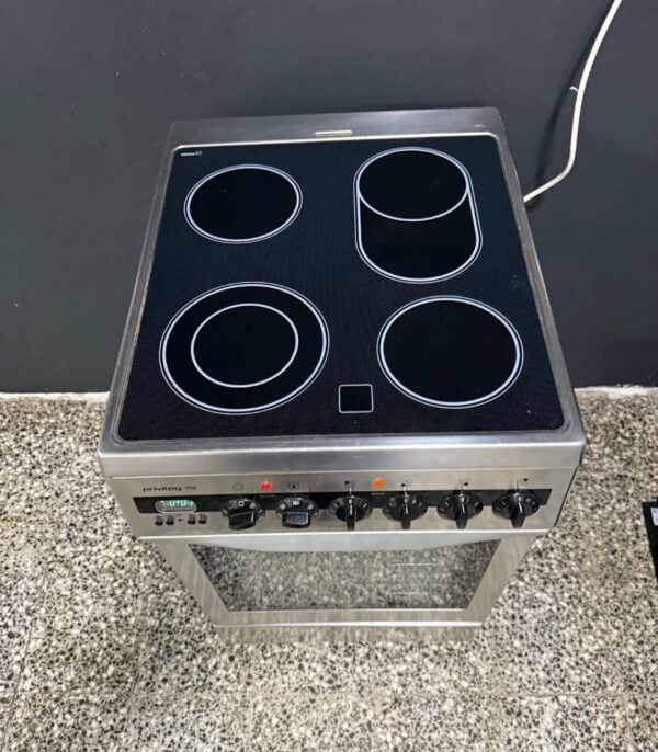 "PRIVILEG", GERMANY, inox polovan šporet, 50 cm, ravna ploča, Turbo,  monofazni, klizači u rerni, prevoz ukljucen u cenu - Slika 3