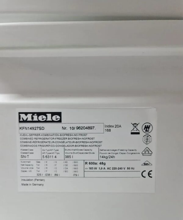"Miele", polovan kombinovani frizider, XXL, 200 cm, No Frost, Inverter, A+++, garancija 6 meseci, moguc prevoz - Slika 3