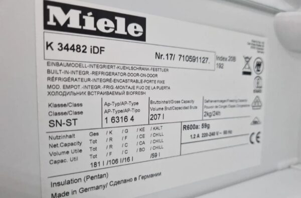 "Miele", polovni ugradni frizider, display, v 122 x 55cm, , garancija 6 meseci, moguc prevoz, uvoz CH - Slika 7