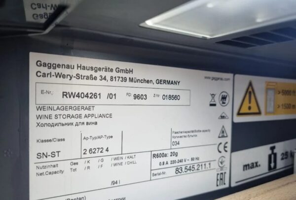 "Gaggenau", polovna ugradna vinska vitrina, inverter motor, 2 odvojene zone hladjenja, garancija 6 meseci, moguc prevoz, uvoz CH - Slika 10